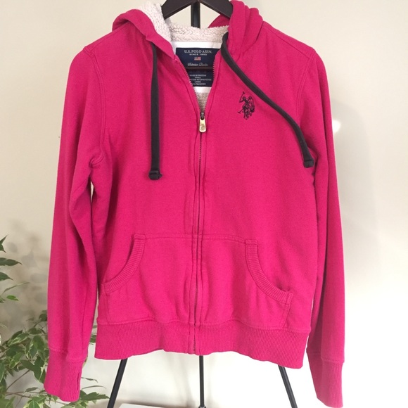 🌈3/20 US Polo dark pink hoodie - Picture 1 of 6